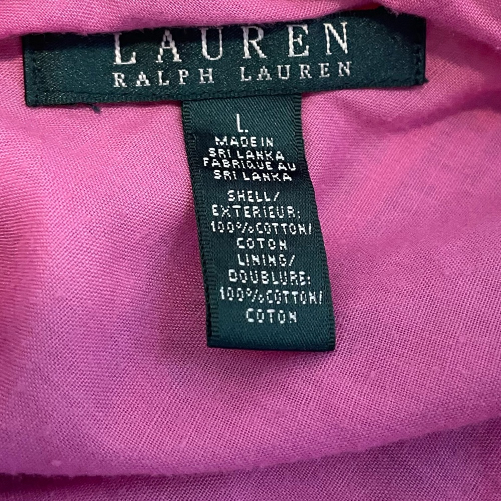 Vintage Lauren Ralph Lauren Pink Bright Full Circle Midi Skirt Size Large - Picture 6 of 6